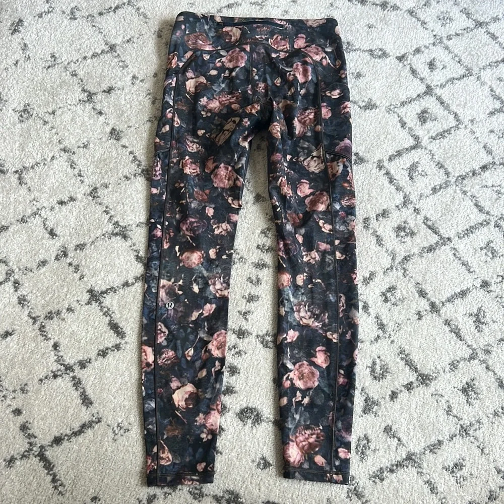 Lululemon Speed Up Tight Leggings Frosted Rose Multi Sz 6‎ - Picture 5 of 10